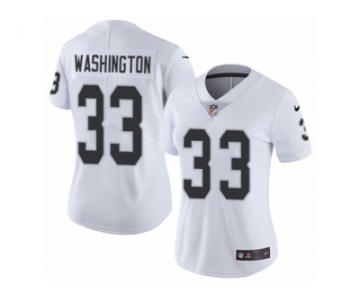 Women's Nike Oakland Raiders #33 DeAndre Washington Vapor Untouchable Limited White NFL Jersey