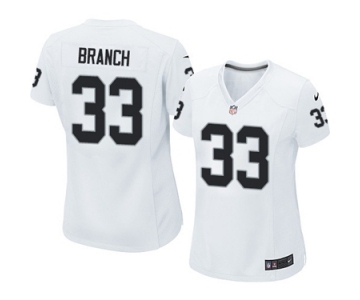 Women's Nike Oakland Raiders #33 Tyvon Branch White NFL Jersey