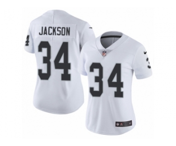 Women's Nike Oakland Raiders #34 Bo Jackson Vapor Untouchable Limited White NFL Jersey