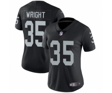 Women's Nike Oakland Raiders #35 Shareece Wright Black Team Color Vapor Untouchable Elite Player NFL Jersey