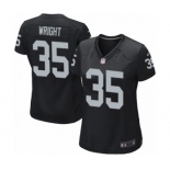 Women's Nike Oakland Raiders #35 Shareece Wright Game Black Team Color NFL Jersey