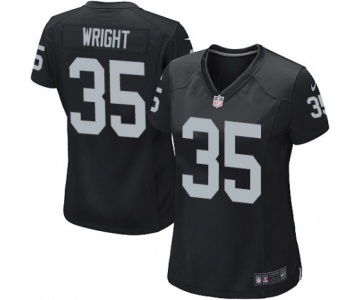 Women's Nike Oakland Raiders #35 Shareece Wright Game Black Team Color NFL Jersey