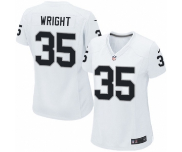 Women's Nike Oakland Raiders #35 Shareece Wright Game White NFL Jersey