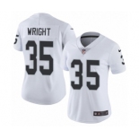 Women's Nike Oakland Raiders #35 Shareece Wright White Vapor Untouchable Elite Player NFL Jersey