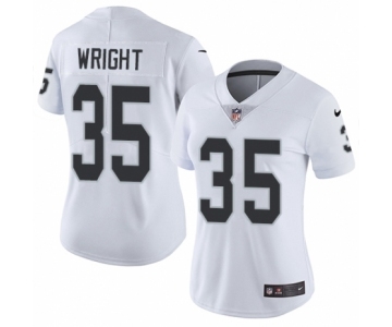 Women's Nike Oakland Raiders #35 Shareece Wright White Vapor Untouchable Elite Player NFL Jersey