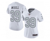 Women's Nike Oakland Raiders #39 Keith McGill Limited White Rush NFL Jersey