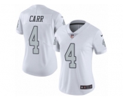 Women's Nike Oakland Raiders #4 Derek Carr Limited White Rush NFL Jersey