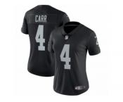 Women's Nike Oakland Raiders #4 Derek Carr Vapor Untouchable Limited Black Team Color NFL Jersey