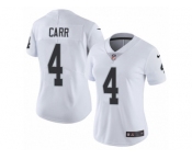 Women's Nike Oakland Raiders #4 Derek Carr Vapor Untouchable Limited White NFL Jersey