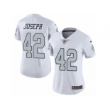 Women's Nike Oakland Raiders #42 Karl Joseph Limited White Rush NFL Jersey