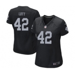 Women's Nike Oakland Raiders #42 Ronnie Lott Black Team Color NFL Jersey