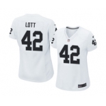 Women's Nike Oakland Raiders #42 Ronnie Lott White NFL Jersey