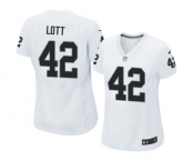 Women's Nike Oakland Raiders #42 Ronnie Lott White NFL Jersey