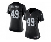 Women's Nike Oakland Raiders #49 Jamize Olawale Limited Black Team Color NFL Jersey