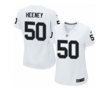 Women's Nike Oakland Raiders #50 Ben Heeney Limited White NFL Jersey