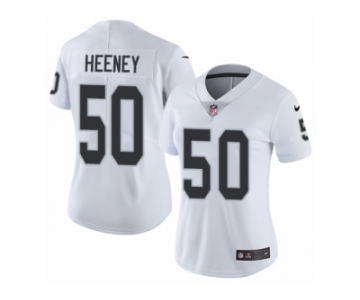 Women's Nike Oakland Raiders #50 Ben Heeney Vapor Untouchable Limited White NFL Jersey