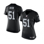 Women's Nike Oakland Raiders #51 Bruce Irvin Black Team Color NFL Jersey