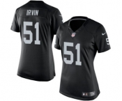 Women's Nike Oakland Raiders #51 Bruce Irvin Black Team Color NFL Jersey