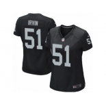 Women's Nike Oakland Raiders #51 Bruce Irvin Game Black Team Color NFL Jersey