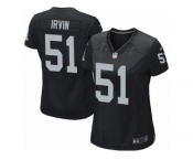 Women's Nike Oakland Raiders #51 Bruce Irvin Game Black Team Color NFL Jersey