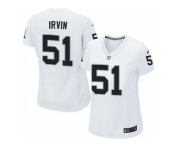 Women's Nike Oakland Raiders #51 Bruce Irvin Game White NFL Jersey