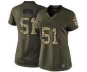 Women's Nike Oakland Raiders #51 Bruce Irvin Limited Green Salute to Service NFL Jersey