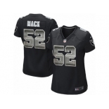 Women's Nike Oakland Raiders #52 Khalil Mack Limited Black Strobe NFL Jersey