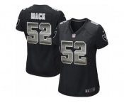 Women's Nike Oakland Raiders #52 Khalil Mack Limited Black Strobe NFL Jersey