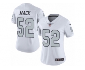 Women's Nike Oakland Raiders #52 Khalil Mack Limited White Rush NFL Jersey