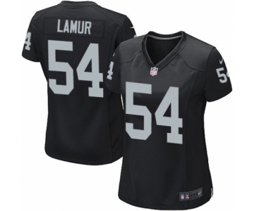 Women's Nike Oakland Raiders #54 Emmanuel Lamur Game Black Team Color NFL Jersey