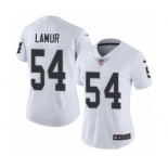 Women's Nike Oakland Raiders #54 Emmanuel Lamur White Vapor Untouchable Elite Player NFL Jersey