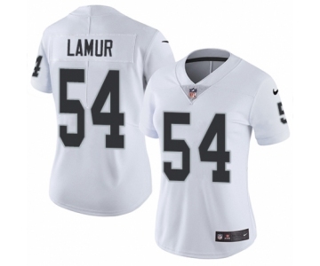 Women's Nike Oakland Raiders #54 Emmanuel Lamur White Vapor Untouchable Elite Player NFL Jersey