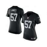 Women's Nike Oakland Raiders #57 Cory James Limited Black Team Color NFL Jersey