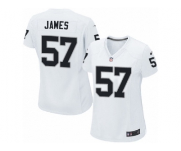 Women's Nike Oakland Raiders #57 Cory James Limited White NFL Jersey