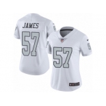 Women's Nike Oakland Raiders #57 Cory James Limited White Rush NFL Jersey