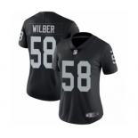 Women's Nike Oakland Raiders #58 Kyle Wilber Black Team Color Vapor Untouchable Elite Player NFL Jersey