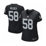 Women's Nike Oakland Raiders #58 Kyle Wilber Game Black Team Color NFL Jersey