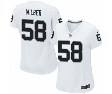 Women's Nike Oakland Raiders #58 Kyle Wilber Game White NFL Jersey