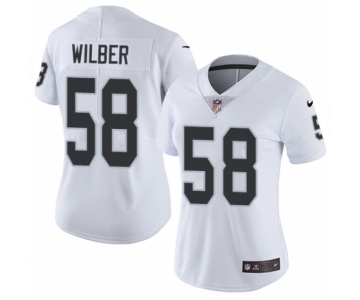 Women's Nike Oakland Raiders #58 Kyle Wilber White Vapor Untouchable Elite Player NFL Jersey