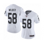 Women's Nike Oakland Raiders #58 Kyle Wilber White Vapor Untouchable Limited Player NFL Jersey