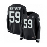 Women's Nike Oakland Raiders #59 Tahir Whitehead Limited Black Therma Long Sleeve NFL Jersey