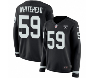 Women's Nike Oakland Raiders #59 Tahir Whitehead Limited Black Therma Long Sleeve NFL Jersey