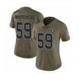 Women's Nike Oakland Raiders #59 Tahir Whitehead Limited Olive 2017 Salute to Service NFL Jersey