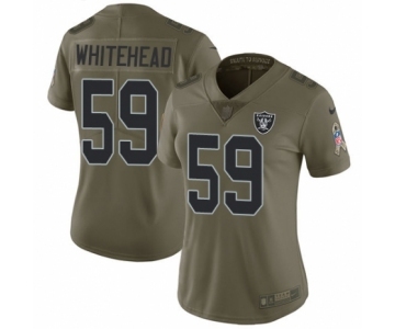 Women's Nike Oakland Raiders #59 Tahir Whitehead Limited Olive 2017 Salute to Service NFL Jersey