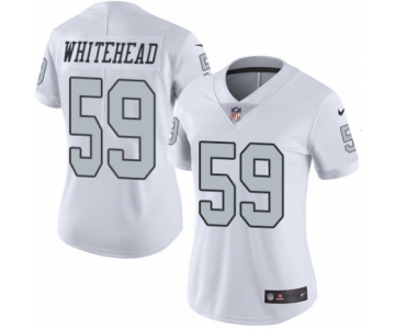 Women's Nike Oakland Raiders #59 Tahir Whitehead Limited White Rush Vapor Untouchable NFL Jersey