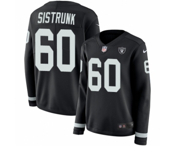 Women's Nike Oakland Raiders #60 Otis Sistrunk Limited Black Therma Long Sleeve NFL Jersey