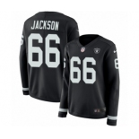 Women's Nike Oakland Raiders #66 Gabe Jackson Limited Black Therma Long Sleeve NFL Jersey