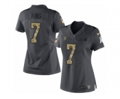 Women's Nike Oakland Raiders #7 Marquette King Limited Black 2016 Salute to Service NFL Jersey