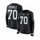 Women's Nike Oakland Raiders #70 Kelechi Osemele Limited Black Therma Long Sleeve NFL Jersey