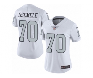 Women's Nike Oakland Raiders #70 Kelechi Osemele Limited White Rush NFL Jersey